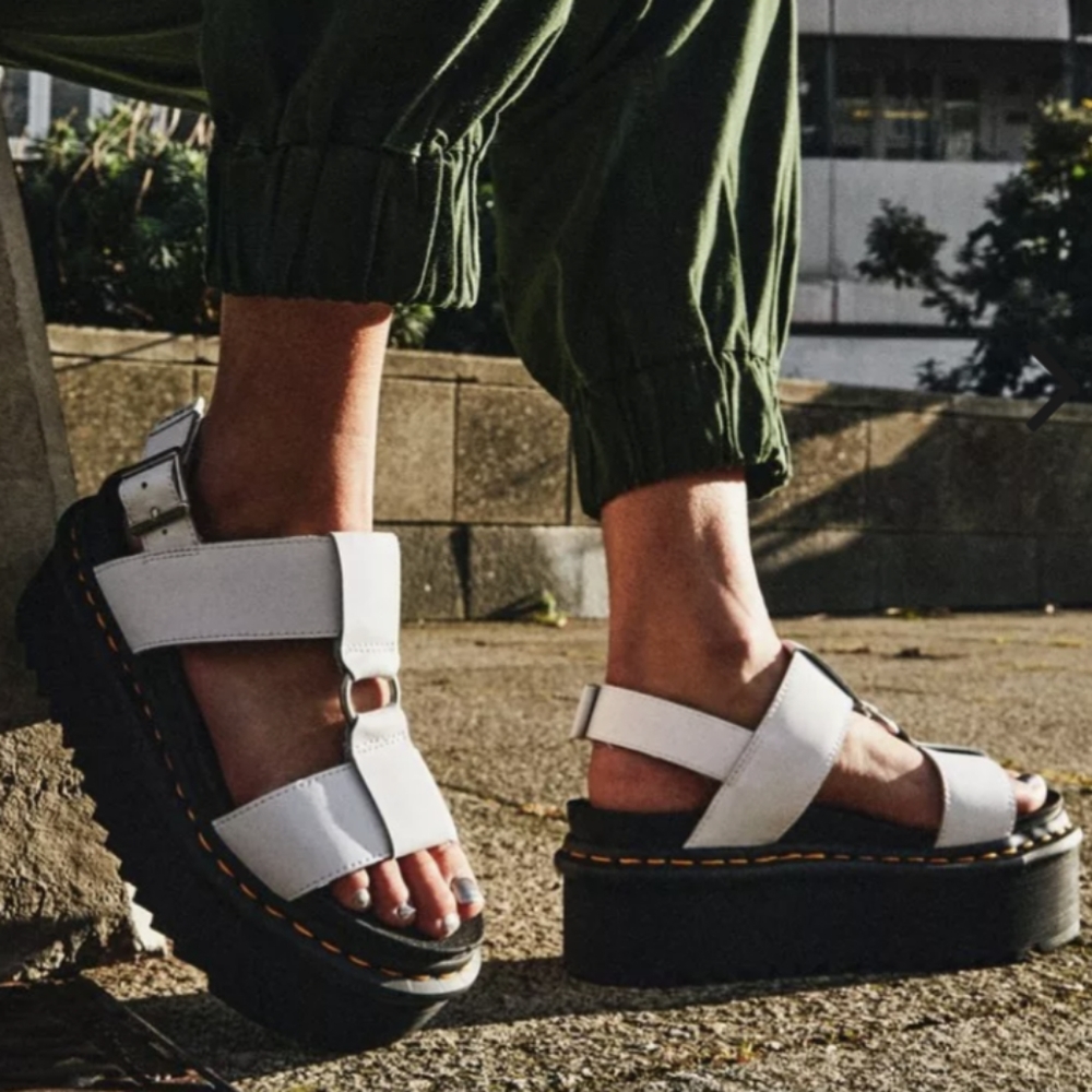 Dr. Martens Frances Leather Platform Strap Sandals